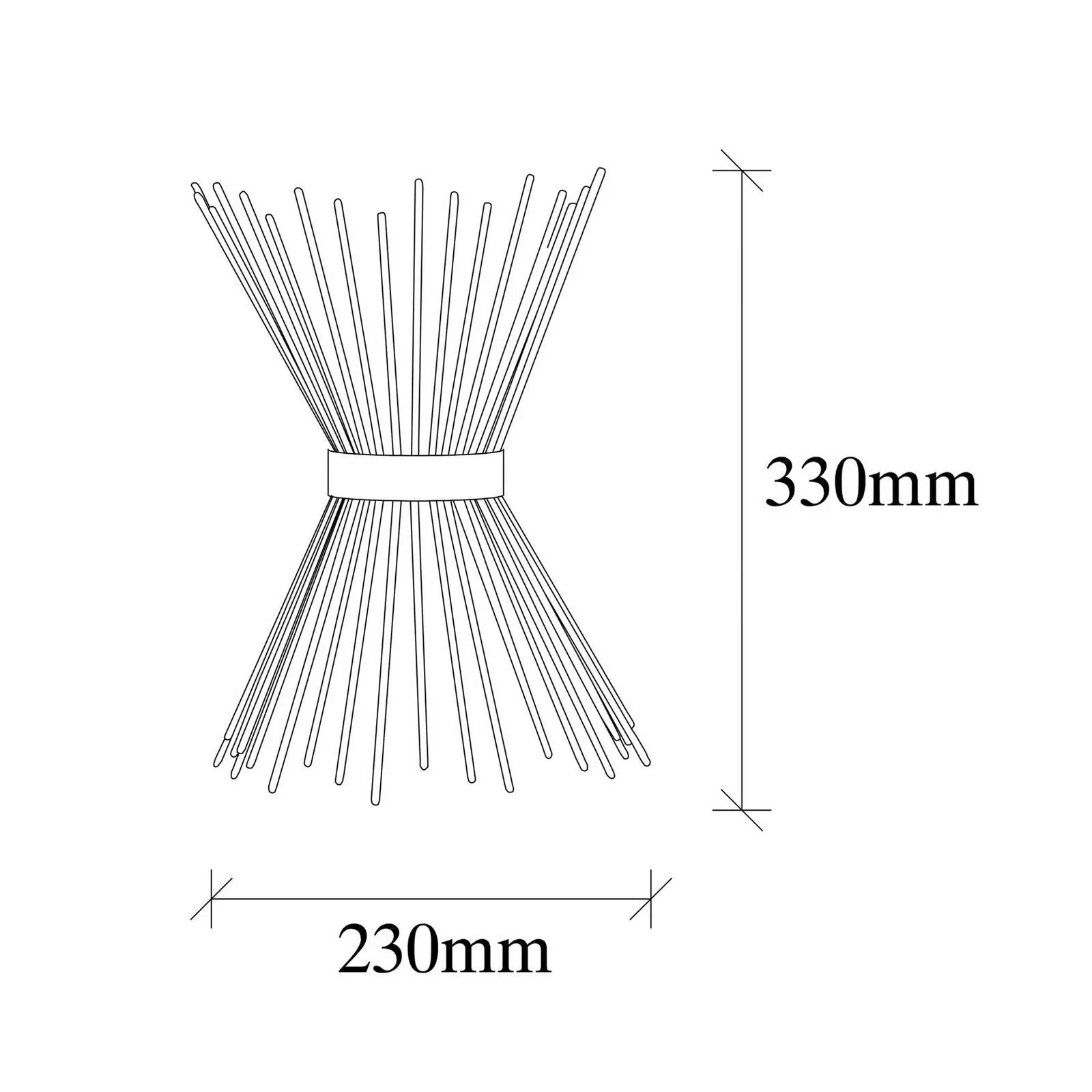 Wandleuchte Kirpi 3092 up/down Breite 23cm gold günstig online kaufen