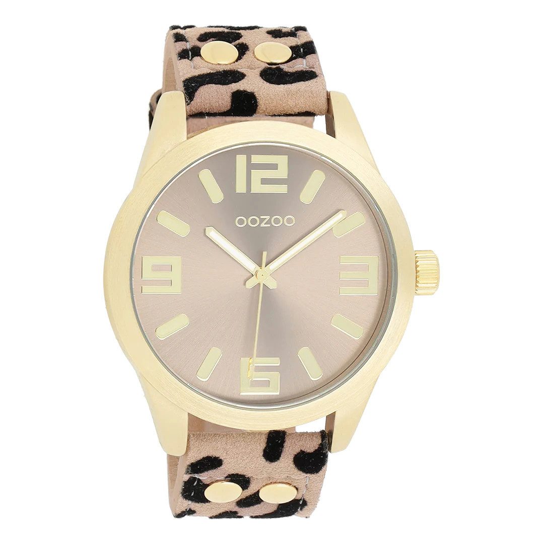 OOZOO Quarzuhr Oozoo Damen Armbanduhr beige günstig online kaufen
