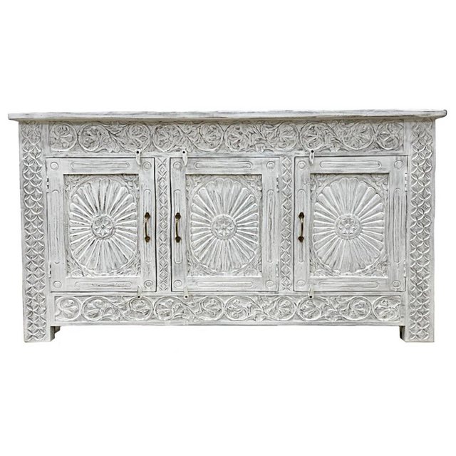 Oriental Galerie Unterschrank Weißes Sideboard Santo Indien 160 cm günstig online kaufen