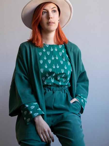 Ecostories Oversize Kimono Aus Lyocell günstig online kaufen