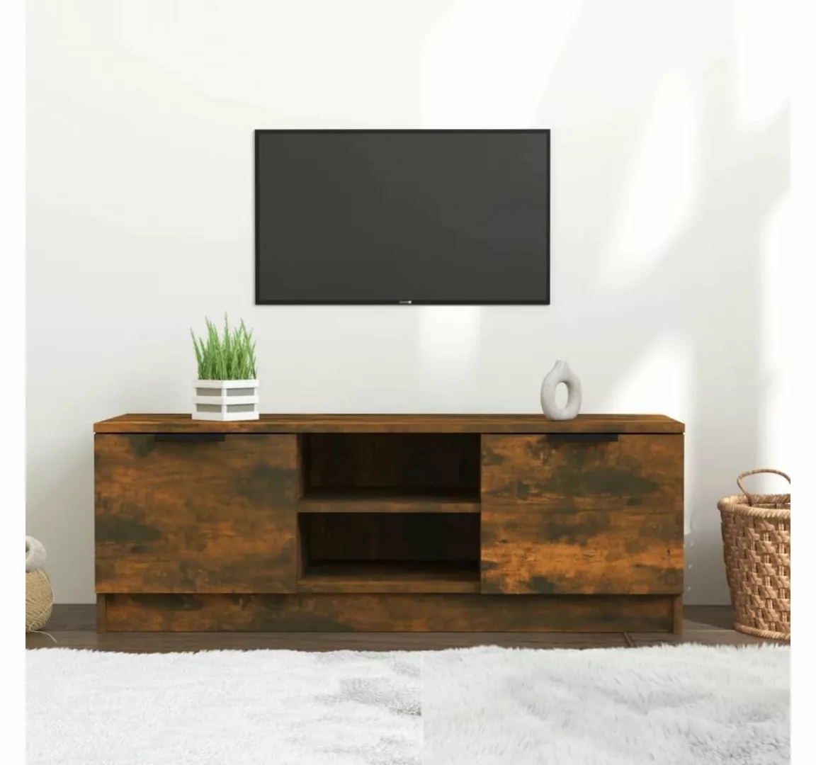 furnicato TV-Schrank Räuchereiche 102x35x36,5 cm Holzwerkstoff günstig online kaufen
