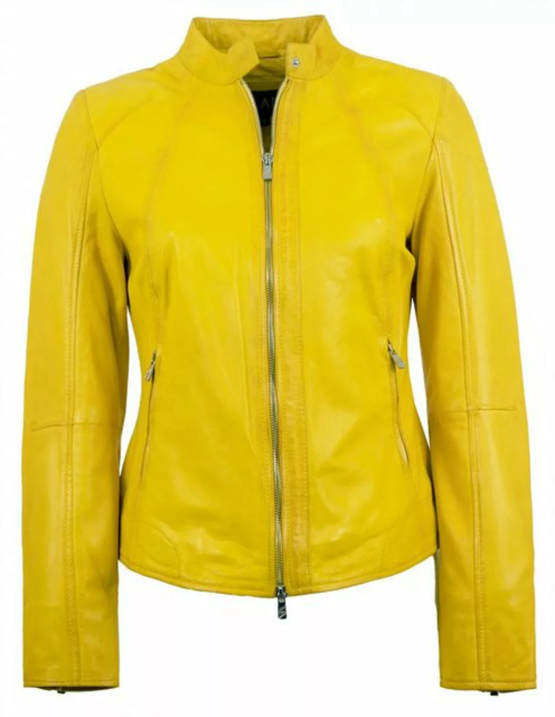 Jilani Lederjacke Amila Jilani - Damen Lederjacke Lammnappa gelb günstig online kaufen