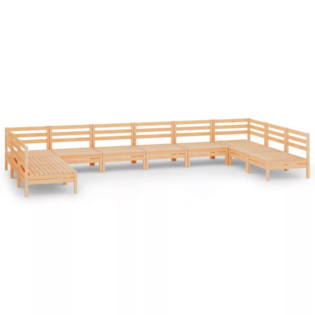 10-tlg. Garten-lounge-set Massivholz Kiefer günstig online kaufen