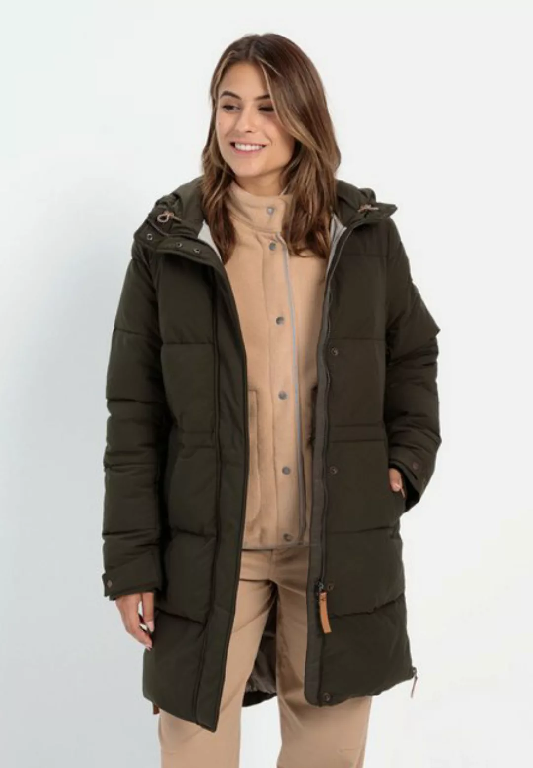 camel active Steppjacke mit daunenartiger Füllung Markenlabel günstig online kaufen