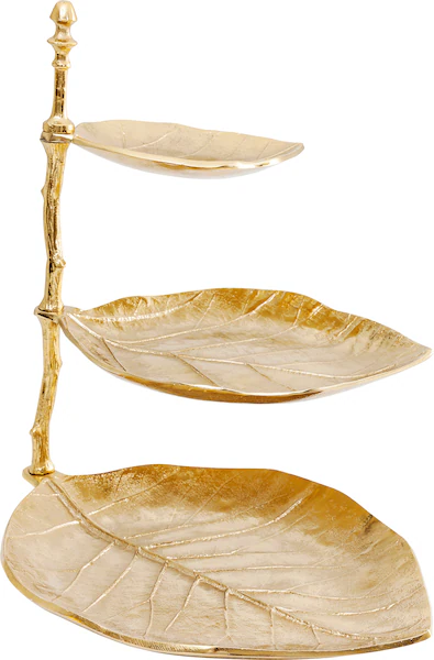 KARE Etagere Leaf, Aluminium, messing beschichtet, H 46 cm günstig online kaufen