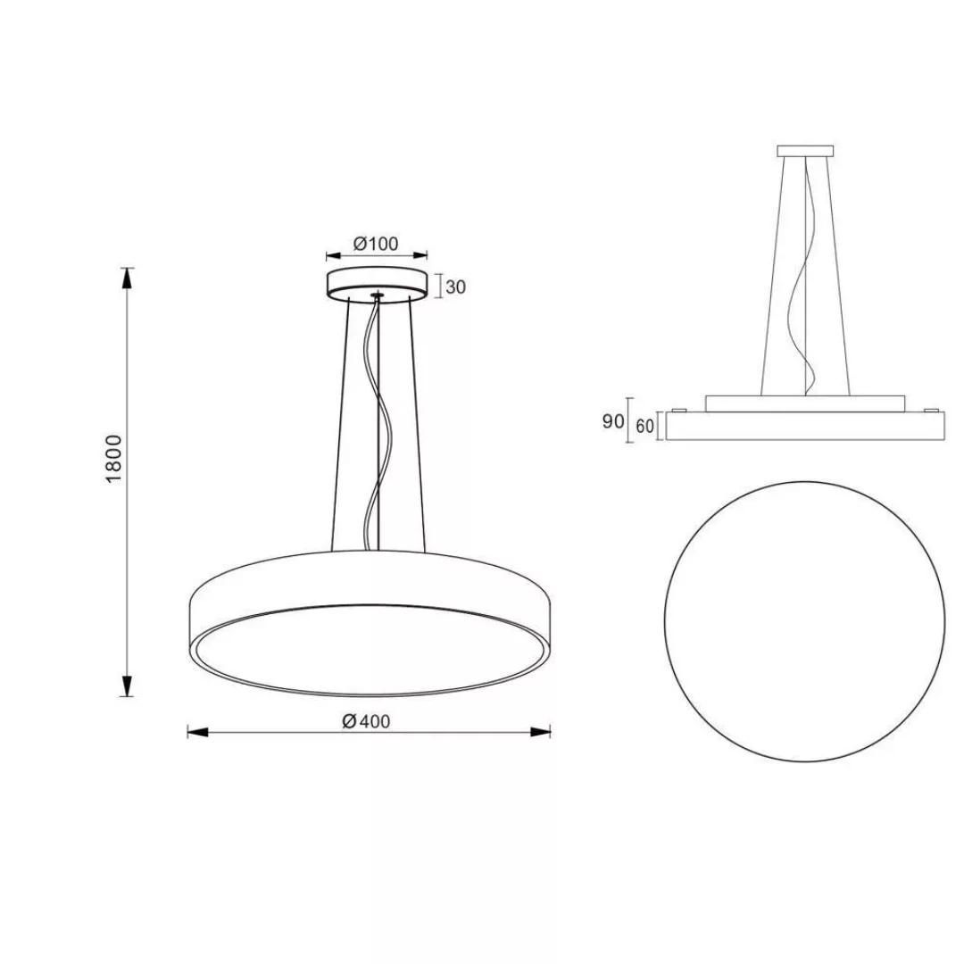 LED Pendelleuchte Menkar 400 in Silber 2x 21,5W 3200lm günstig online kaufen