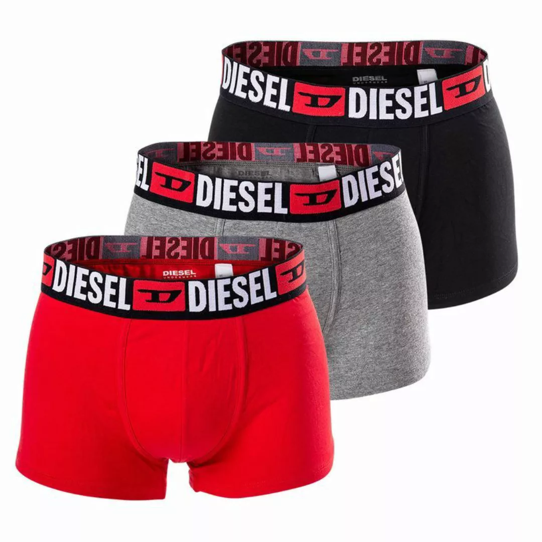 Diesel 3-er Set Trunks Schwarz, Grau & Rot günstig online kaufen
