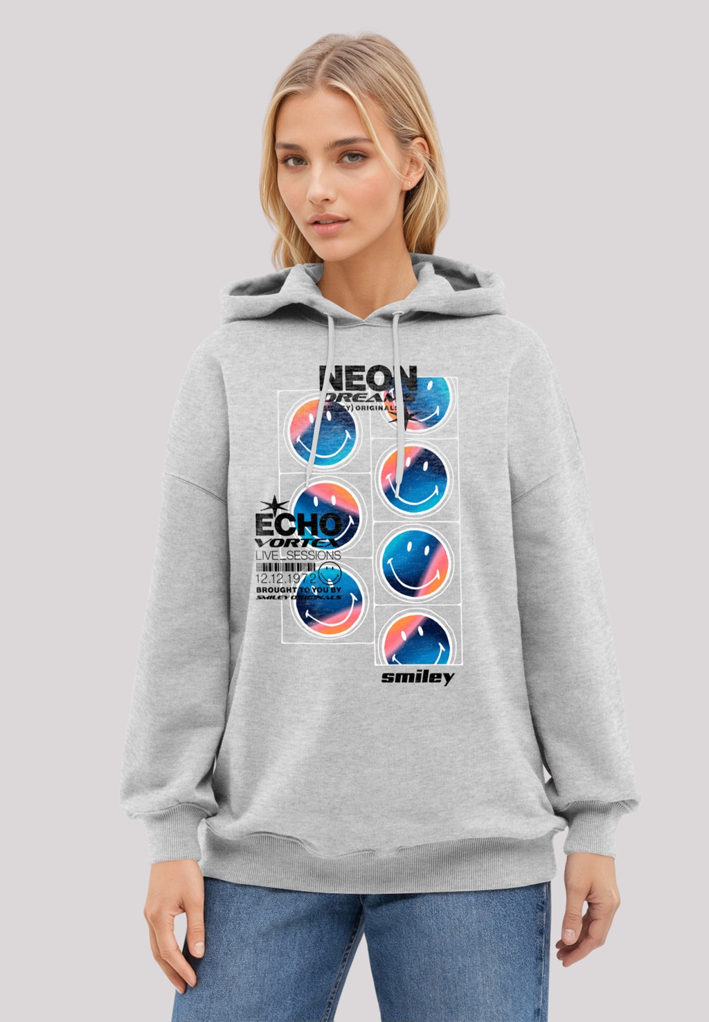 F4NT4STIC Kapuzenpullover "Smiley Originals Neon Dreams Big Print", Premium günstig online kaufen