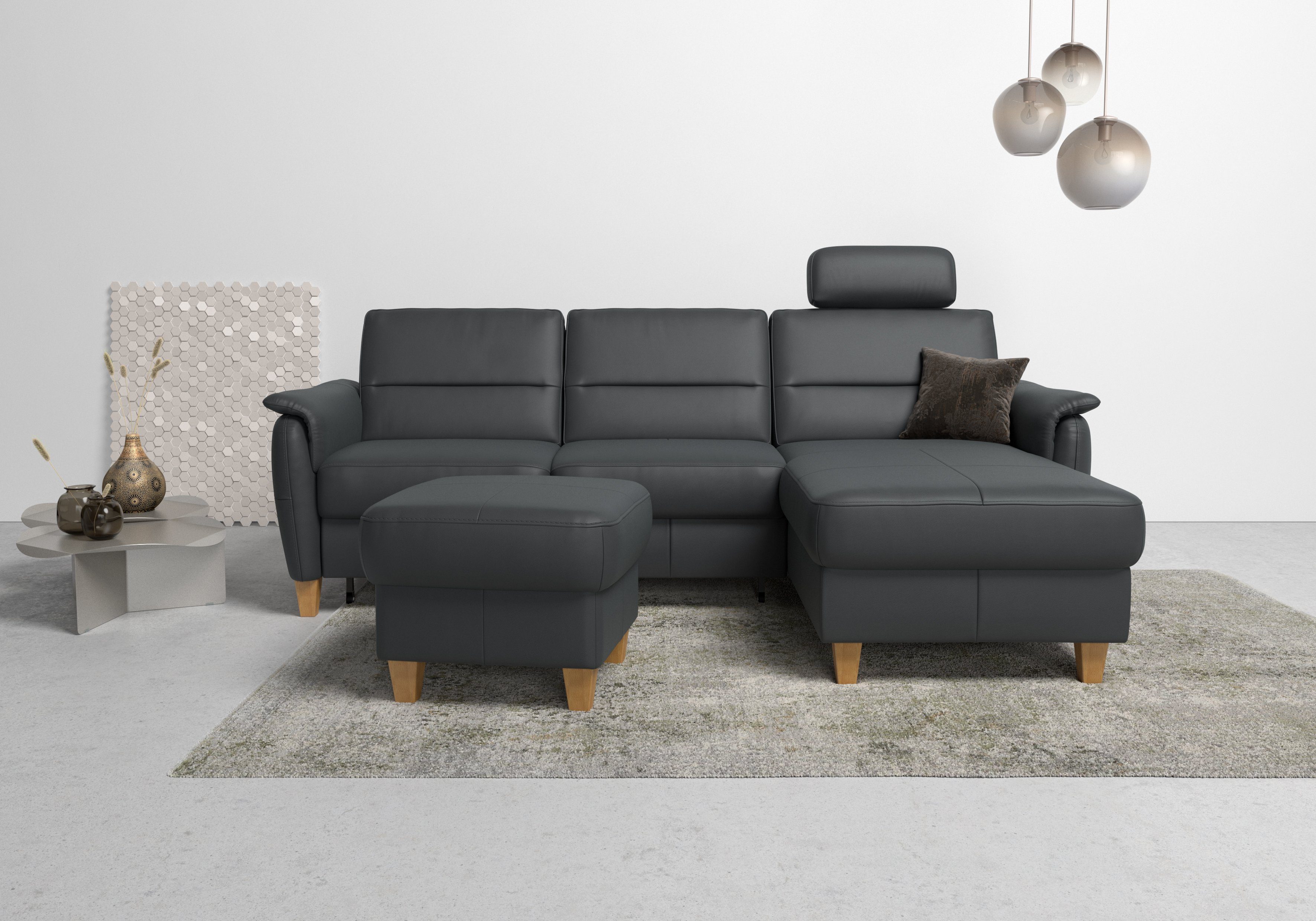 Home affaire Ecksofa Palmera L-Form, Federkern, günstig online kaufen