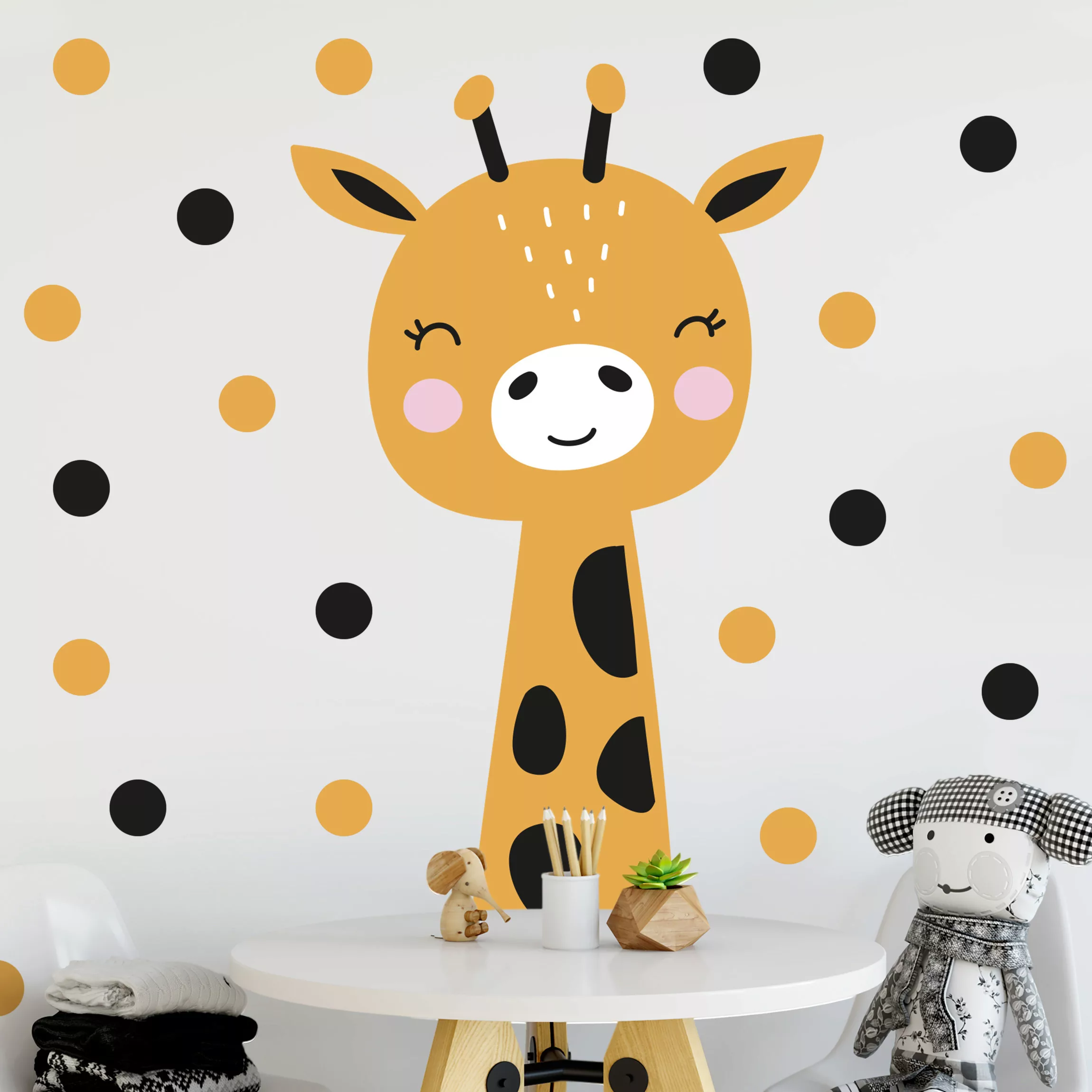 Wandtattoo 42-teilig Baby Giraffe günstig online kaufen