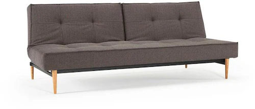 Innovation - Splitback Styletto Schlafsofa Holz dunkel 210x90cm - hellblau/ günstig online kaufen