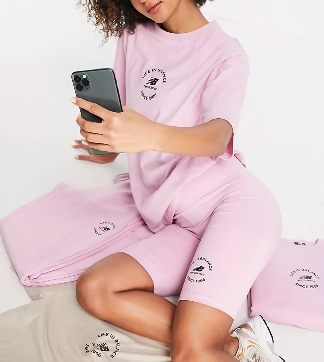 New Balance – Legging-Shorts in Rosa günstig online kaufen