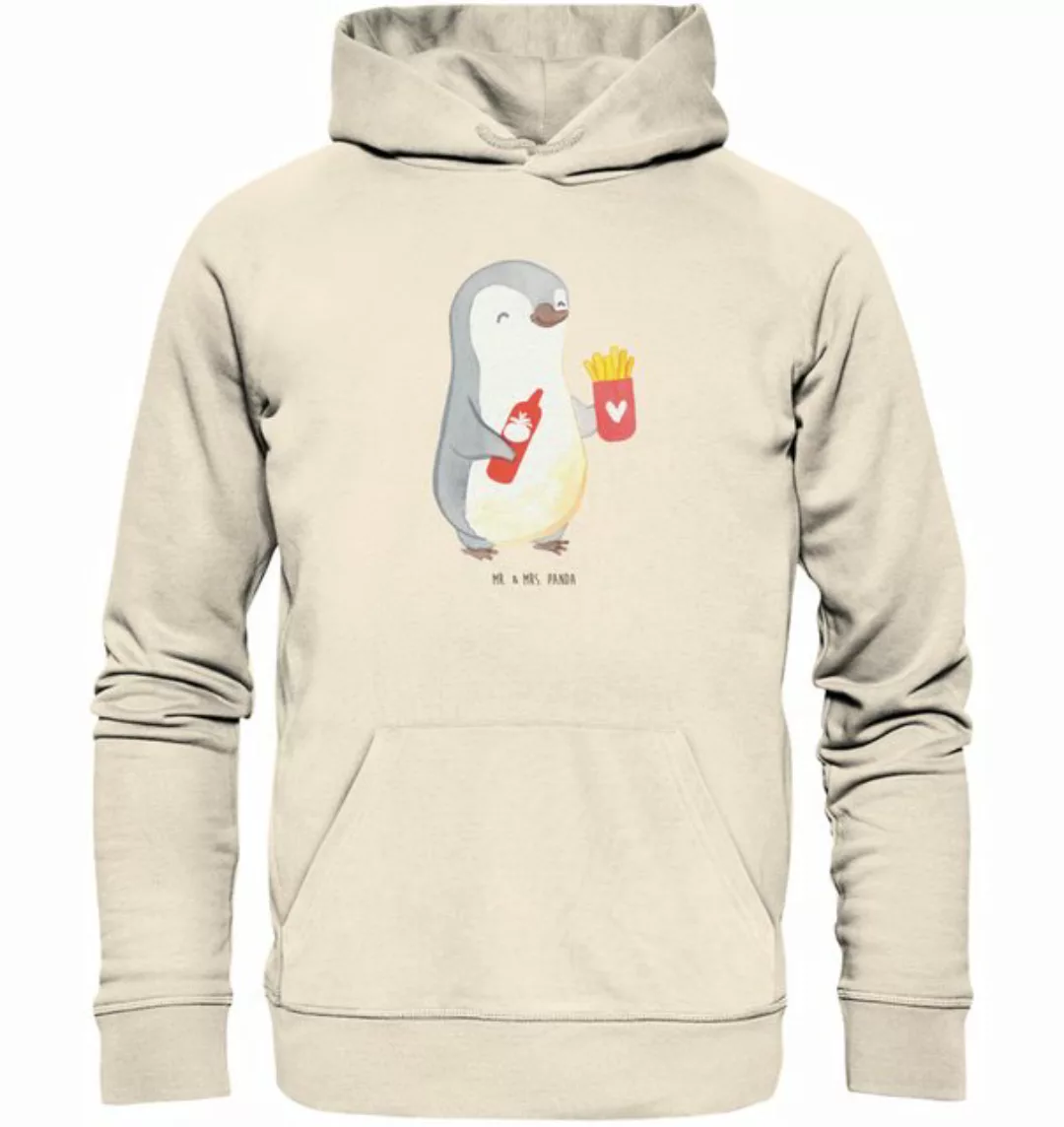 Mr. & Mrs. Panda Hoodie Größe XXL Pinguin Pommes - Natural Raw - Geschenk, günstig online kaufen