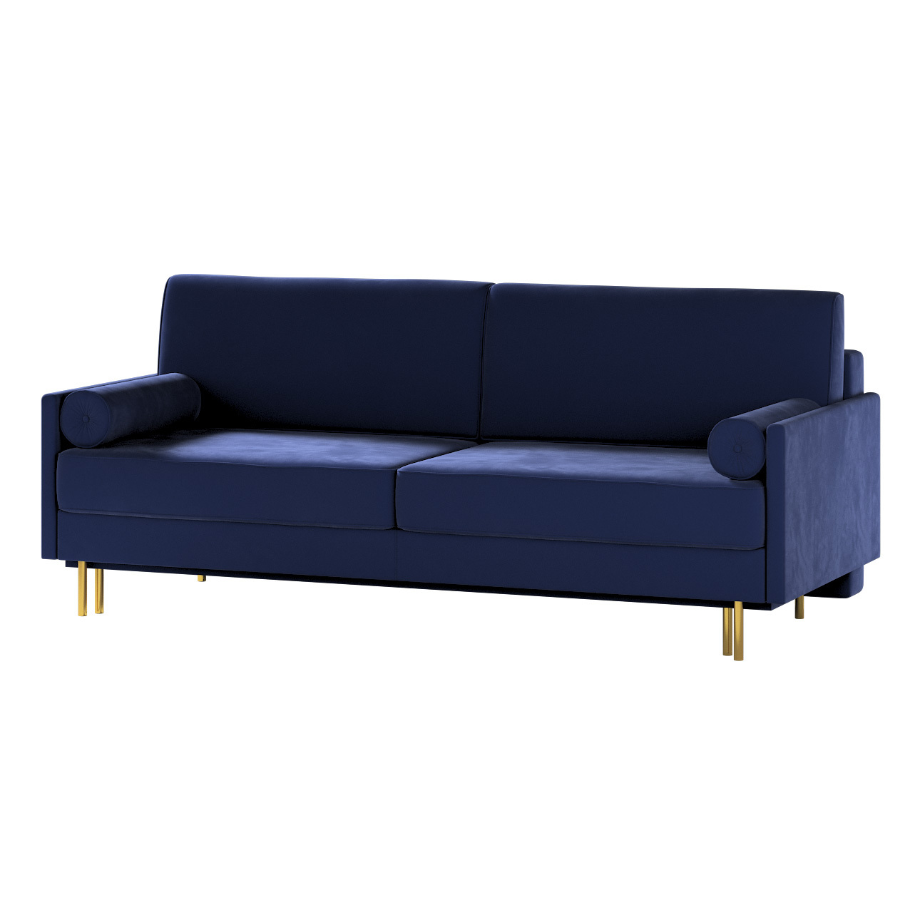 Ausklappbares Sofa Santana, dunkelblau, 212x96x87, Polsterstoffe (RI81) günstig online kaufen