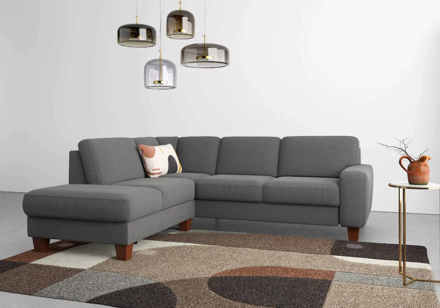 Home affaire Ecksofa "Vision L-Form", wahlweise mit Bettfunktion und Staura günstig online kaufen