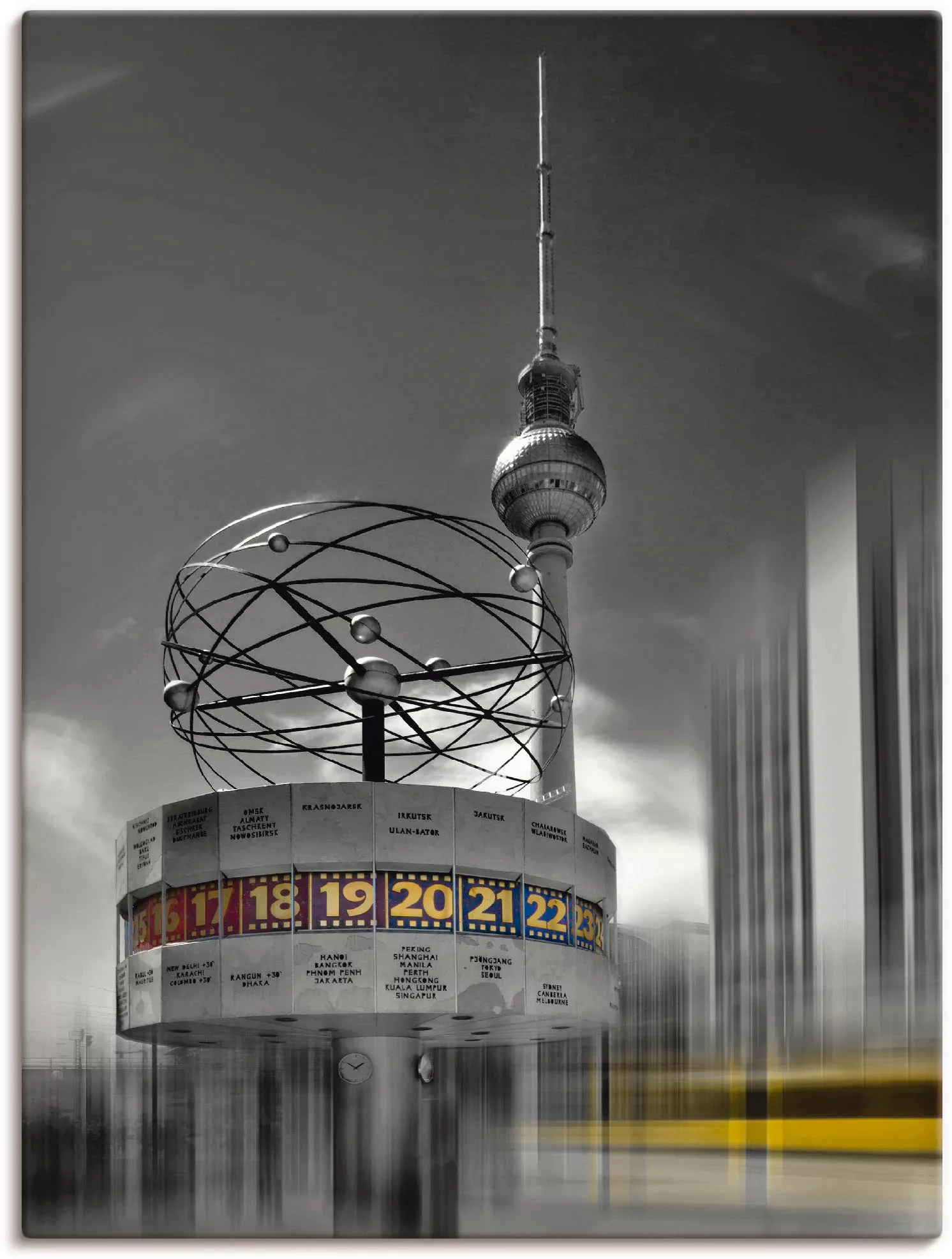 Artland Wandbild "Dynamische-Kunst Berlin Alexanderplatz", Gebäude, (1 St.) günstig online kaufen
