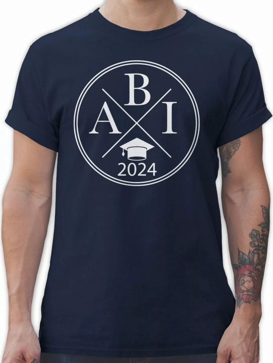 Shirtracer T-Shirt Abi 2024 Hipster X Abitur & Abschluss 2024 Geschenk günstig online kaufen