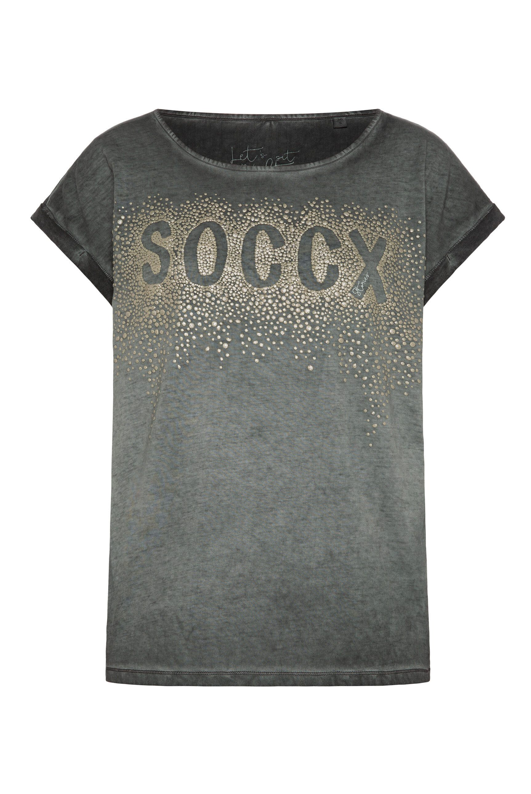 SOCCX Rundhalsshirt, mit überschnittenen Schultern günstig online kaufen