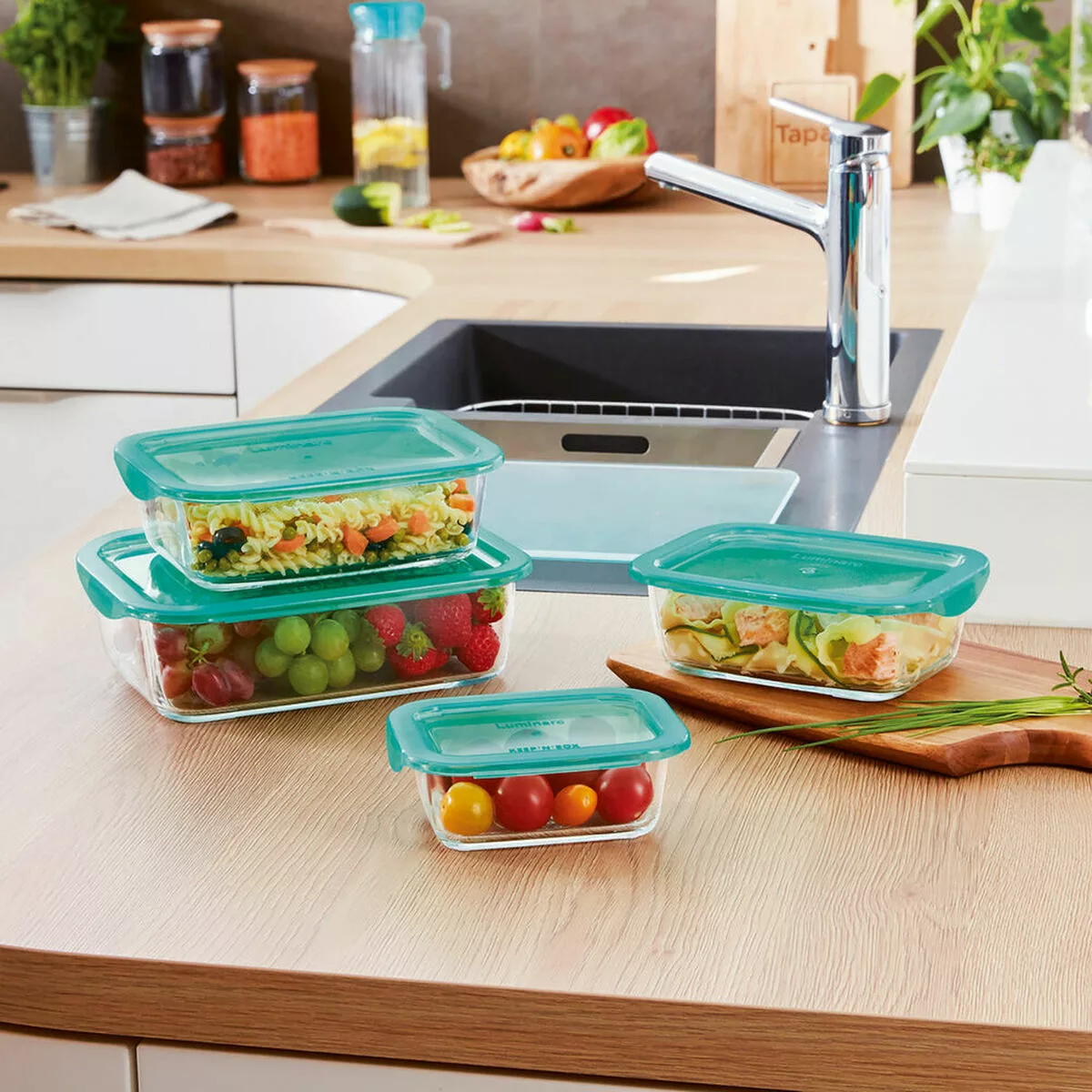 Lunchbox-set Luminarc Keep'n Lagon Kristall Zweifarbig (5 Pcs) günstig online kaufen