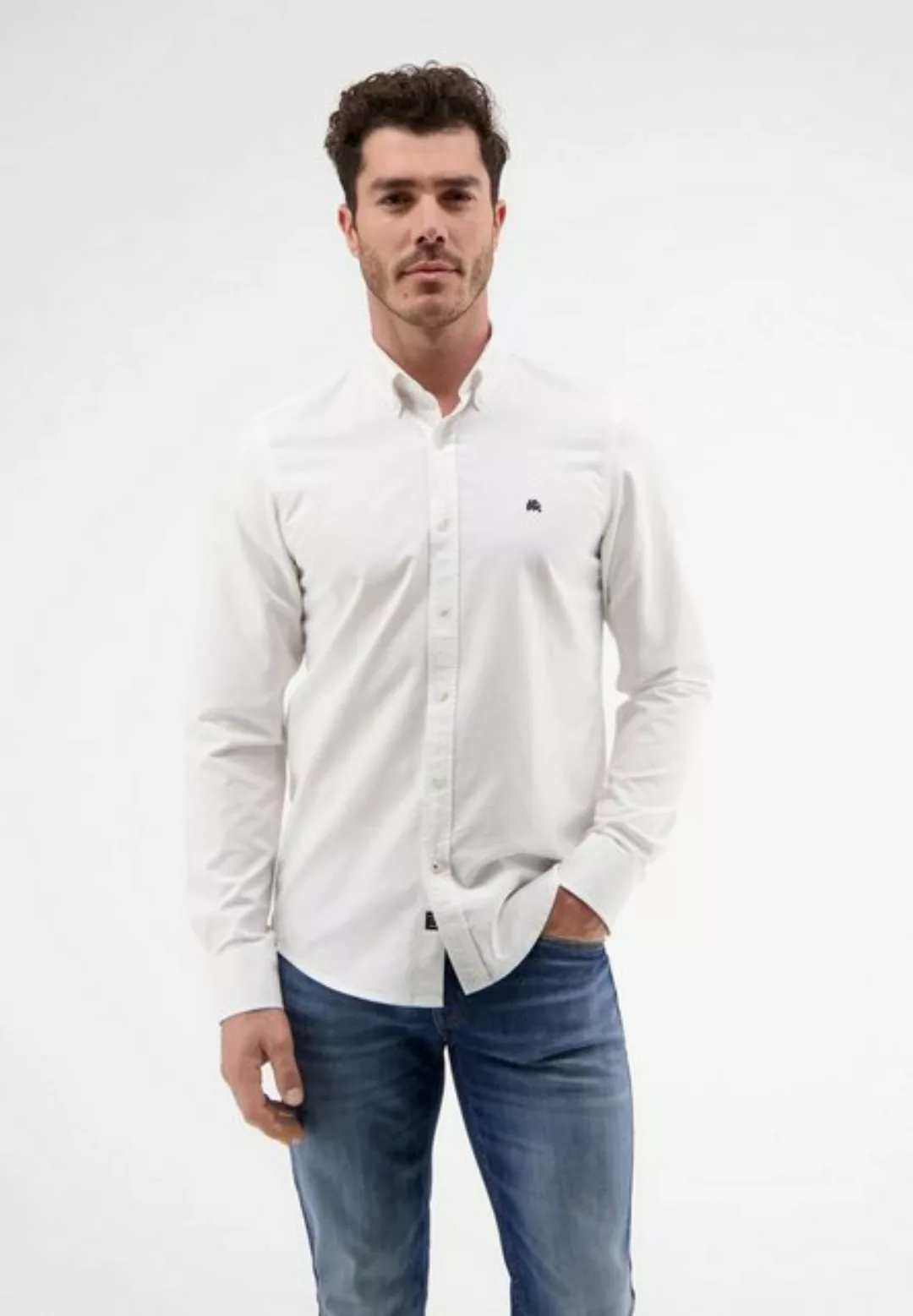 LERROS Langarmhemd LERROS Unifarbenes Oxfordhemd günstig online kaufen