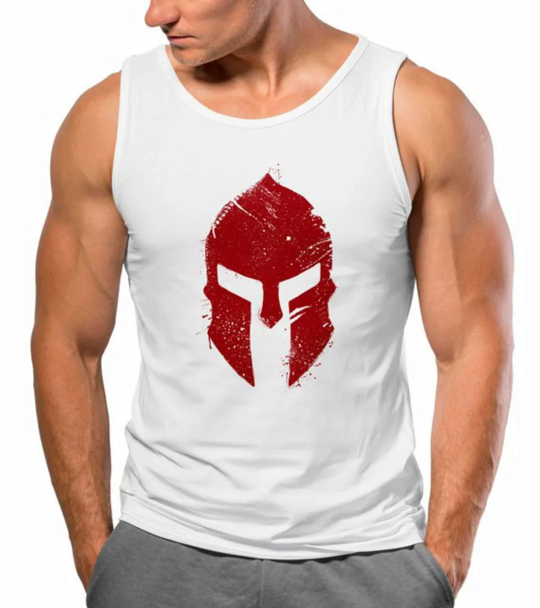 Neverless Tanktop Herren Tank-Top Print Sparta-Helm Aufdruck Gladiator Krie günstig online kaufen