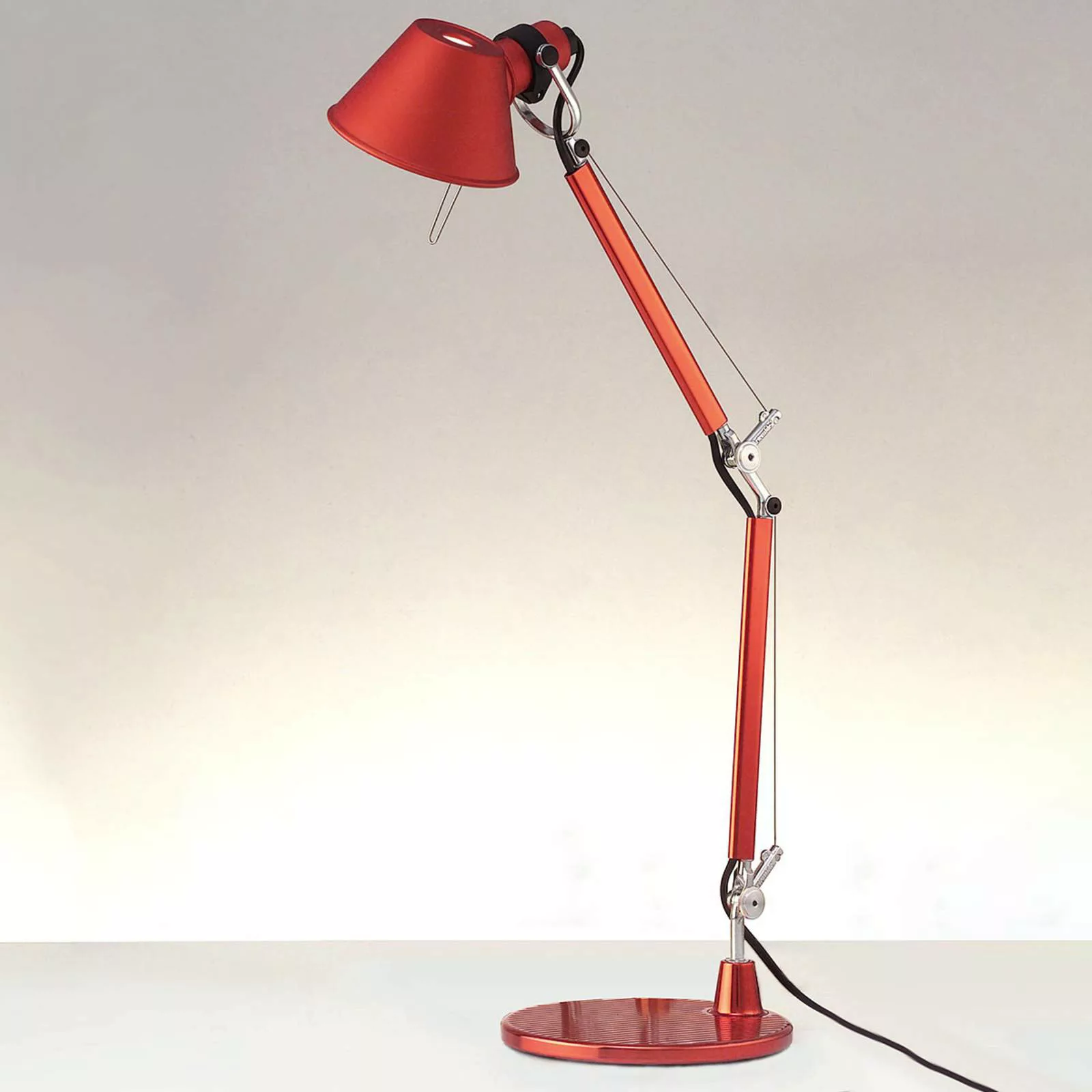 Artemide - Tolomeo Micro Tavolo Tischleuchte - rot/lackiert/mit Standfuß/Bx günstig online kaufen