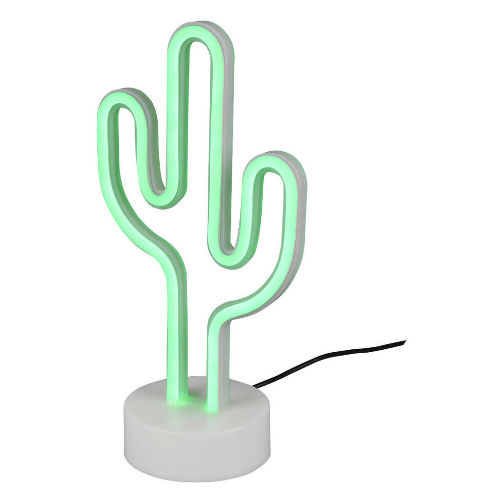 Reality LED Tischleuchte Cactus 29,6 cm x 14,3 cm x 8,5 cm Weiß günstig online kaufen