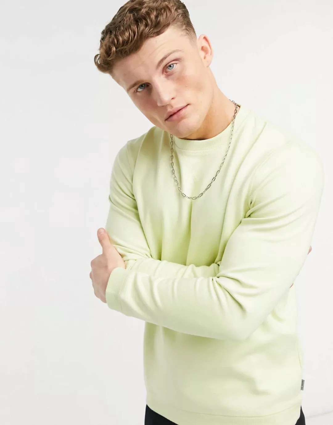Ted Baker – Sweatshirt-Gelb günstig online kaufen