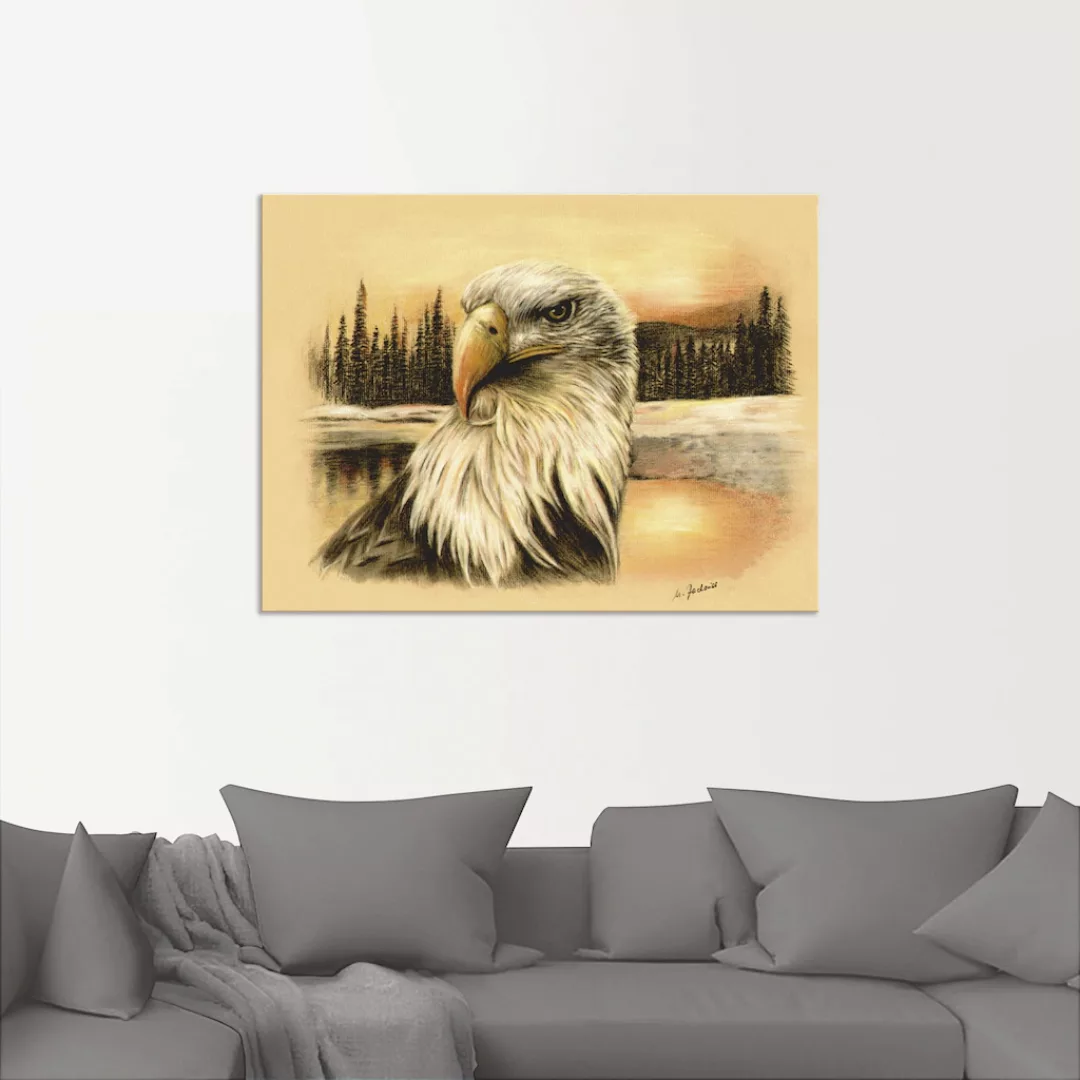 Artland Wandbild "Weißkopfseeadler handgemalt", Vögel, (1 St.), als Alubild günstig online kaufen