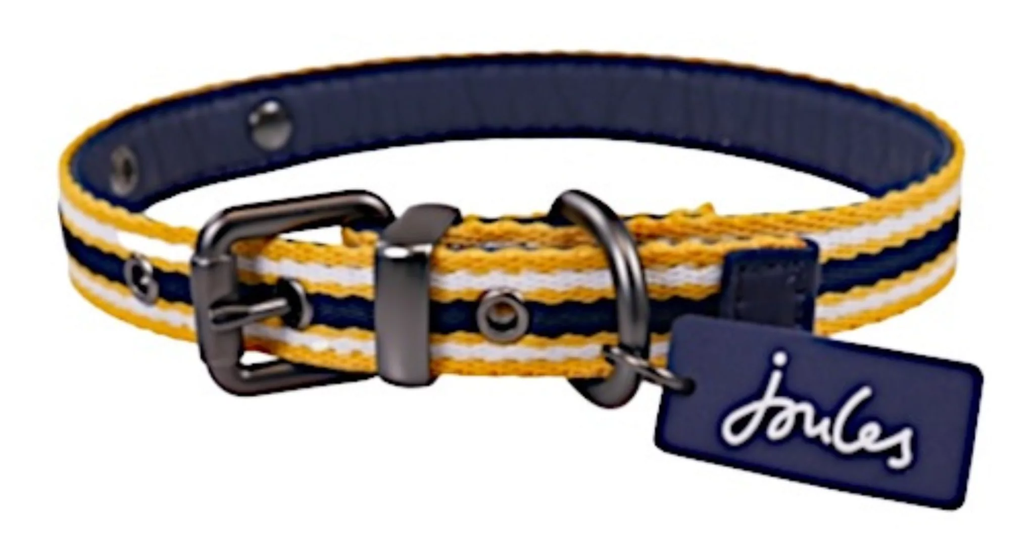 Hundehalsband 35,5-45,5 X 2 Cm Textil Navy/gelb günstig online kaufen