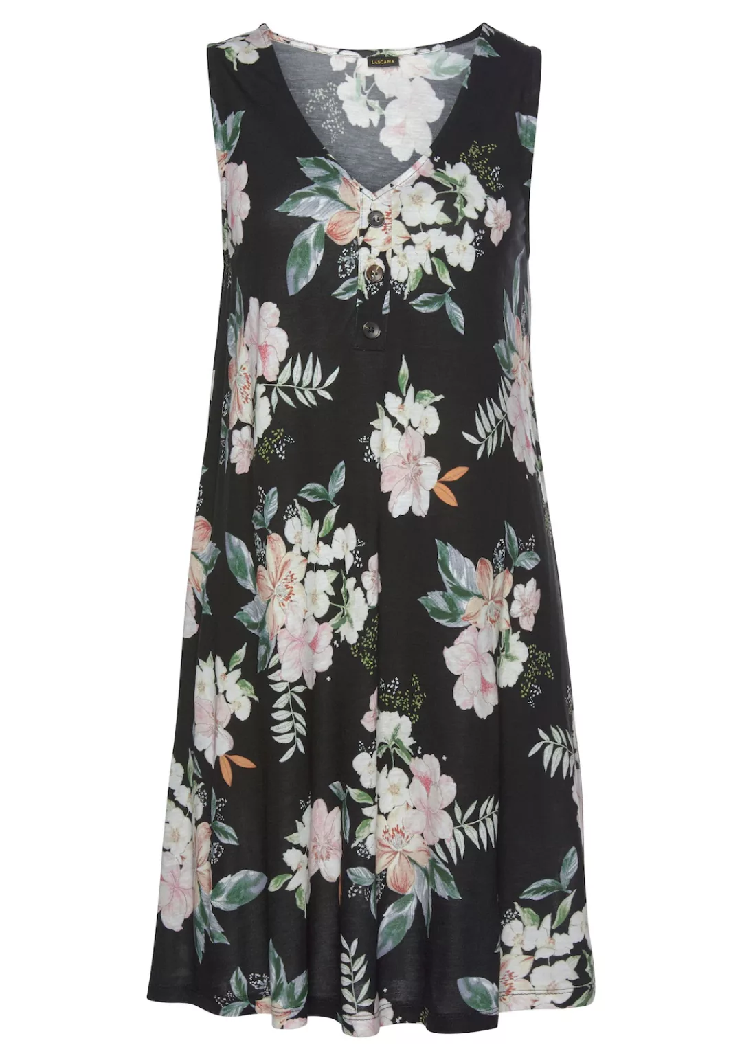 LASCANA Strandkleid mit Blumendruck, Minikleid, Sommerkleid günstig online kaufen