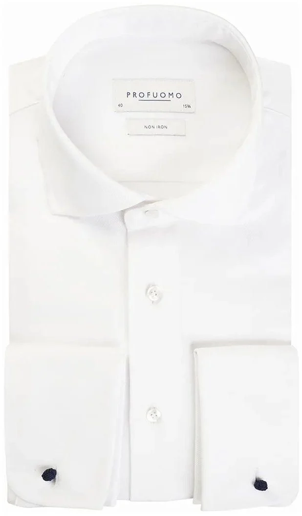Profuomo Hemd Cutaway Doppel Manschette Weiß - Größe 41 günstig online kaufen