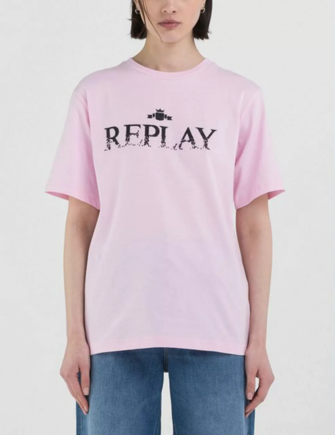 Replay T-Shirt Piece Dyed Heavy Cotton Jersey günstig online kaufen