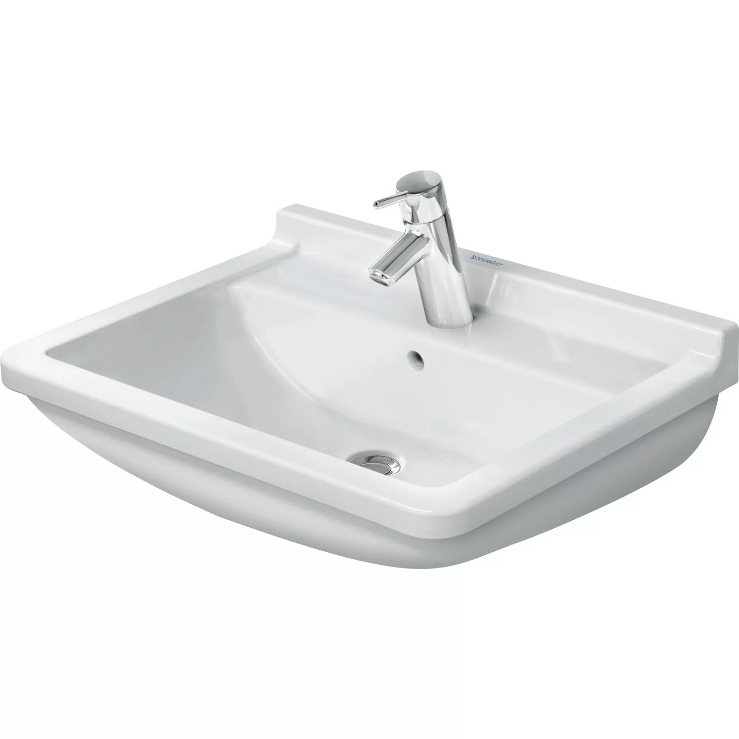 Duravit Handwaschbecken Starck 3 45 cm Weiß mit Überlauf und 1 Hahnloch günstig online kaufen