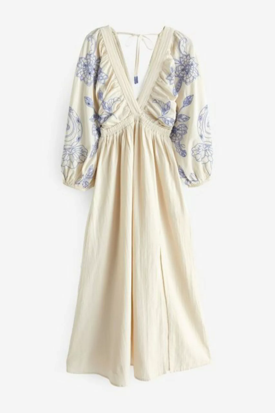 Next Sommerkleid Besticktes, langärmeliges Kleid (1-tlg) günstig online kaufen