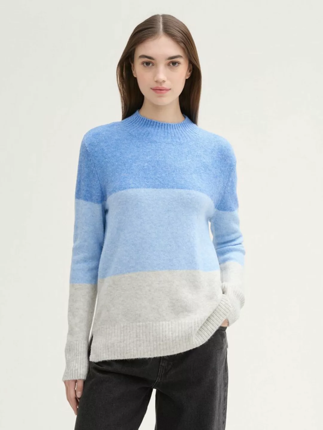 TOM TAILOR Denim Strickpullover Strickpullover mit Colour Blocking günstig online kaufen