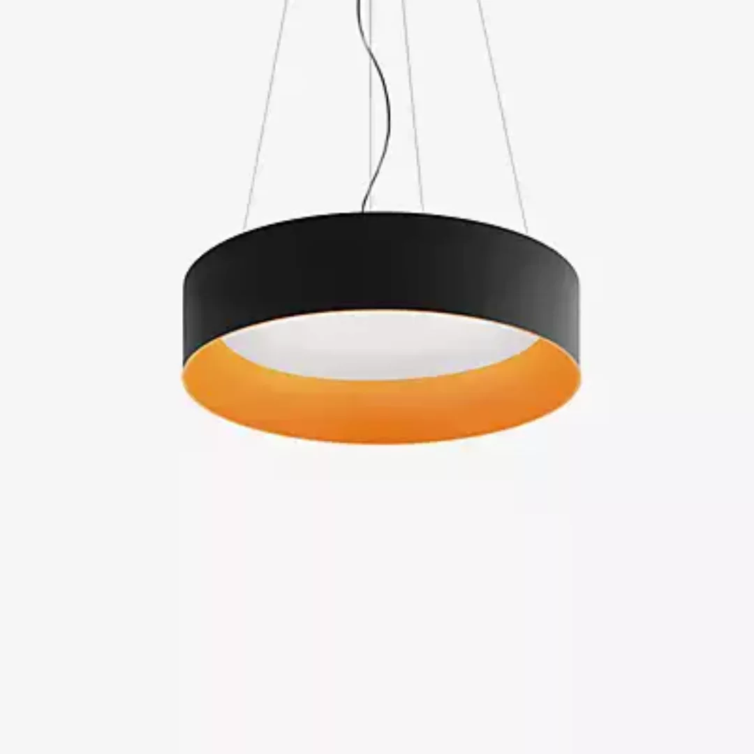 Artemide Tagora Pendelleuchte LED, schwarz/orange - ø97 cm günstig online kaufen