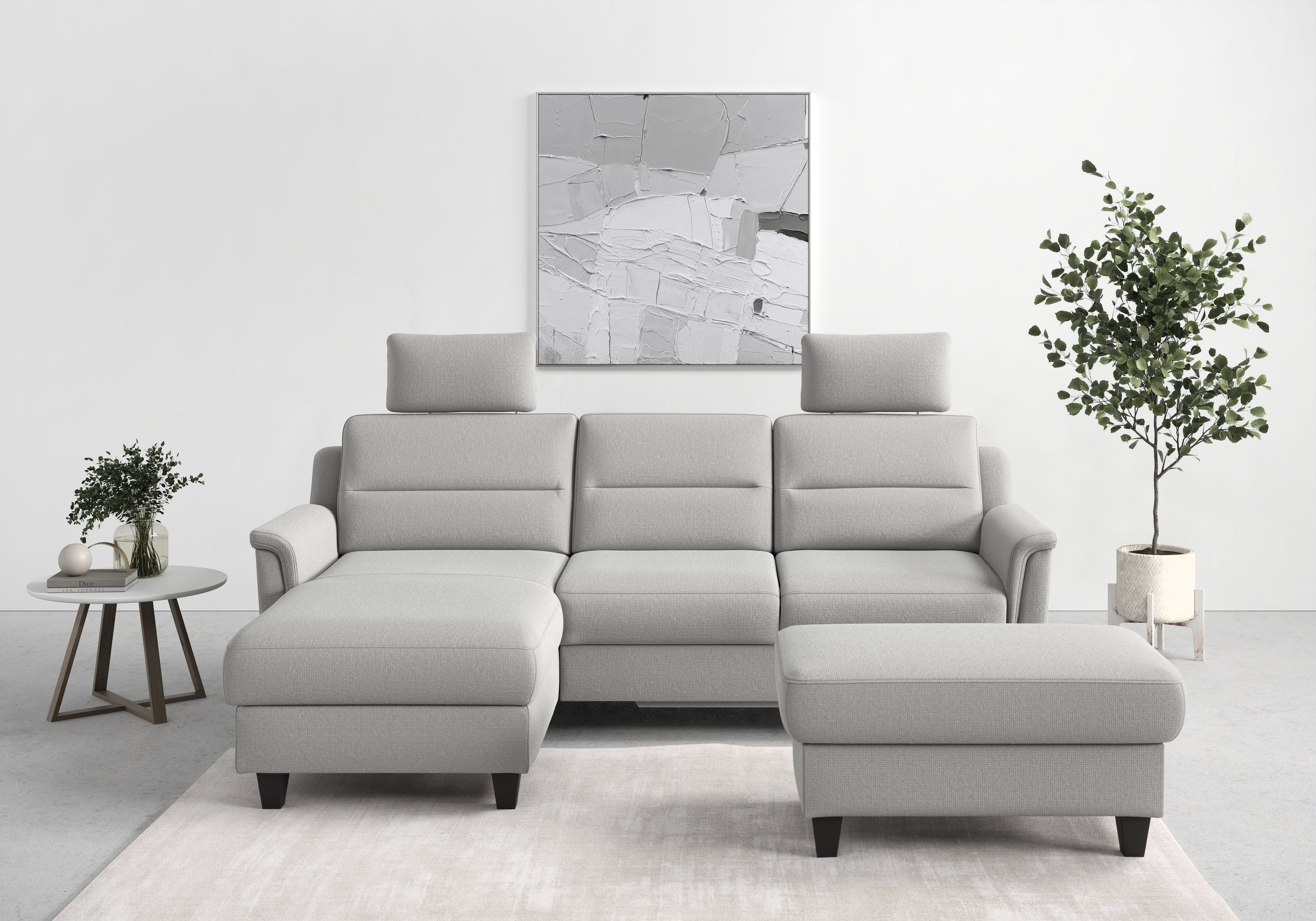 sit&more Ecksofa "Farö L-Form", inklusive Federkern, wahlweise mit Bettfunk günstig online kaufen