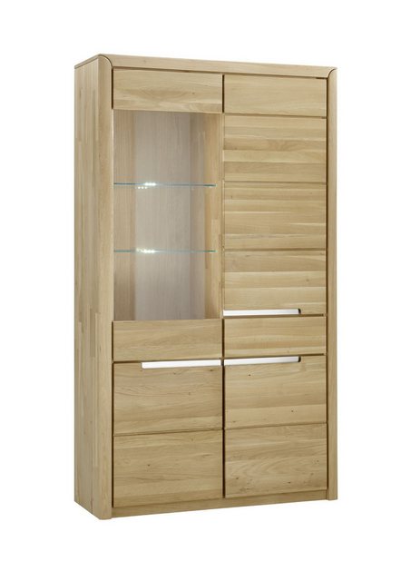 58 aufm Kessel Vitrine Massivholz Ianka 114x198x41 Vitrine Wildeiche Bianco günstig online kaufen