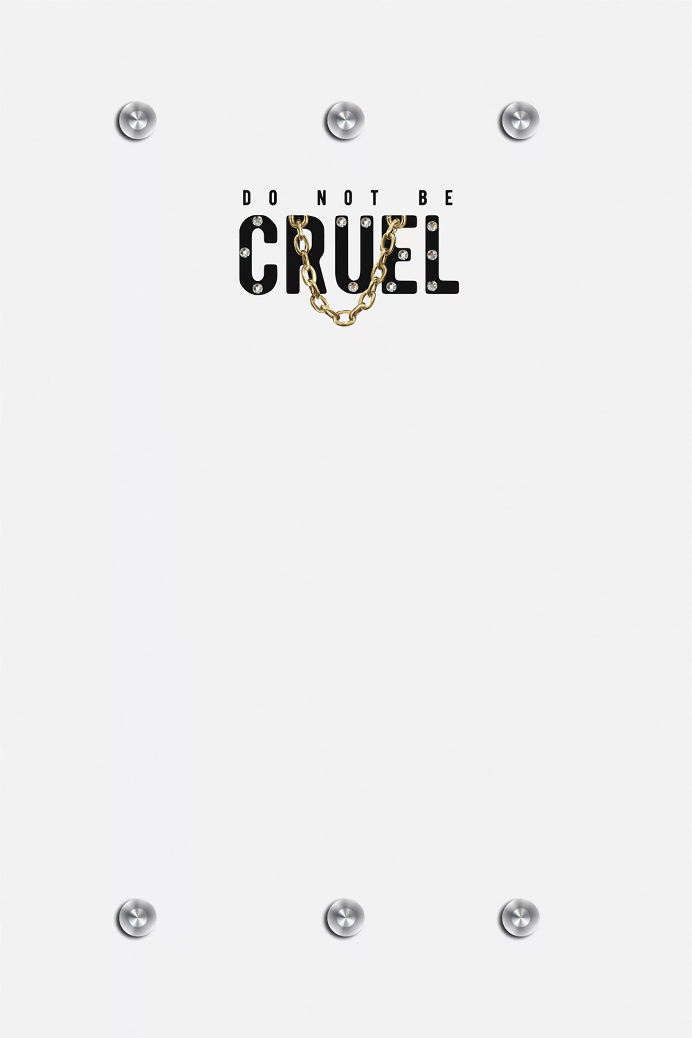 queence Garderobenleiste "DO NOT BE CRUEL", mit 6 Haken, 80 x 120 cm günstig online kaufen