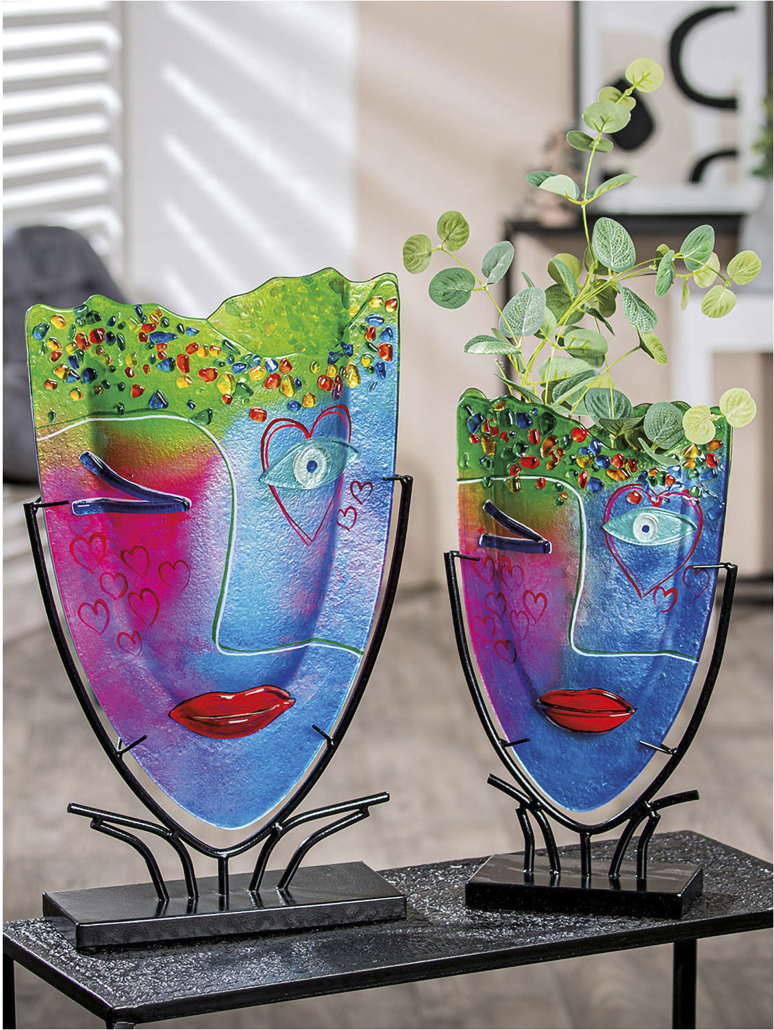 Casablanca by Gilde Bodenvase "Designvase Face "Twinkle"", (1 St.) günstig online kaufen