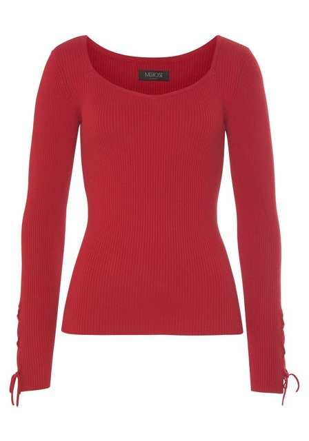 Melrose Strickpullover aus schmeichelnder Rippqualität günstig online kaufen