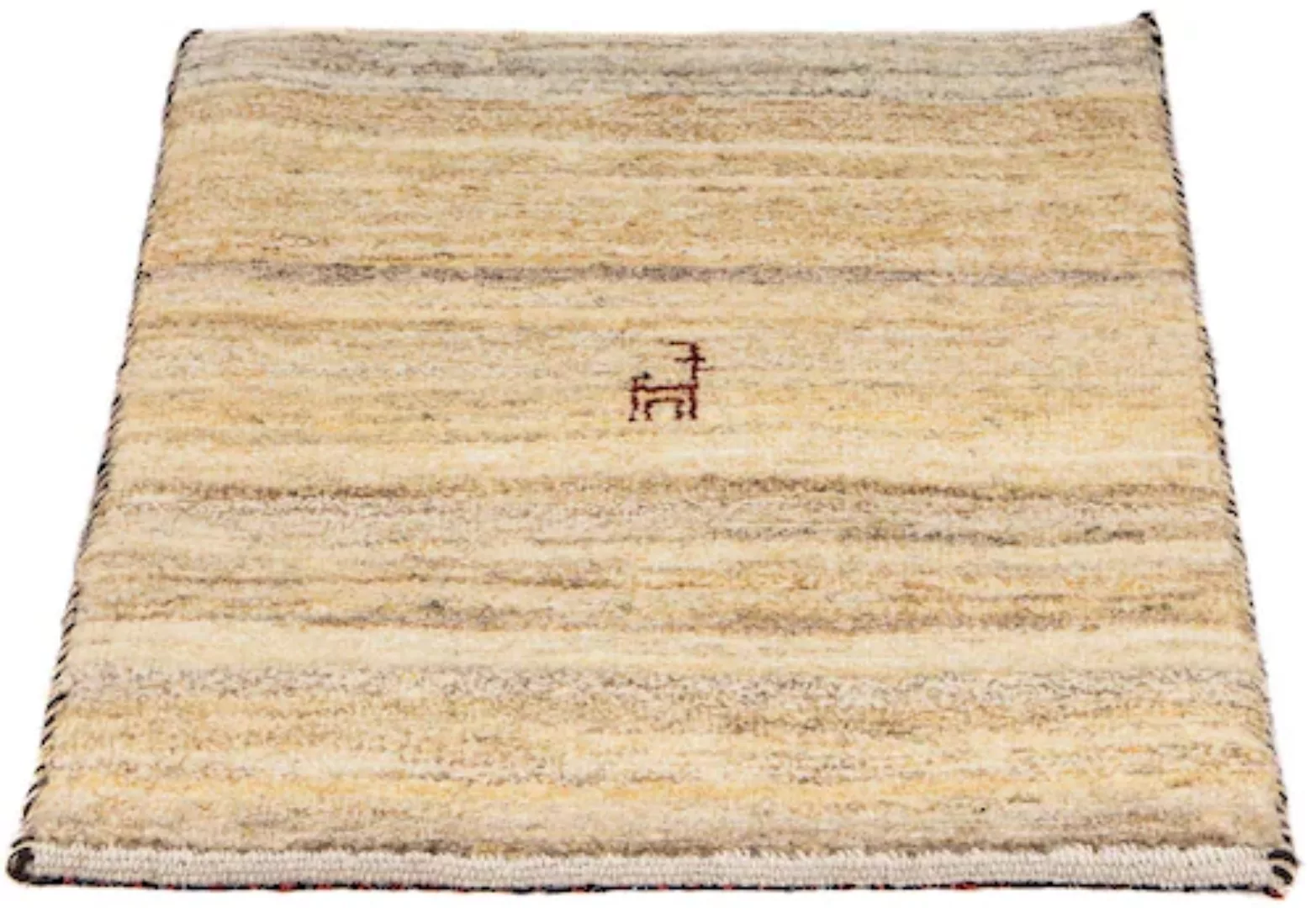 morgenland Wollteppich »Gabbeh - Perser - 60 x 40 cm - beige«, rechteckig günstig online kaufen