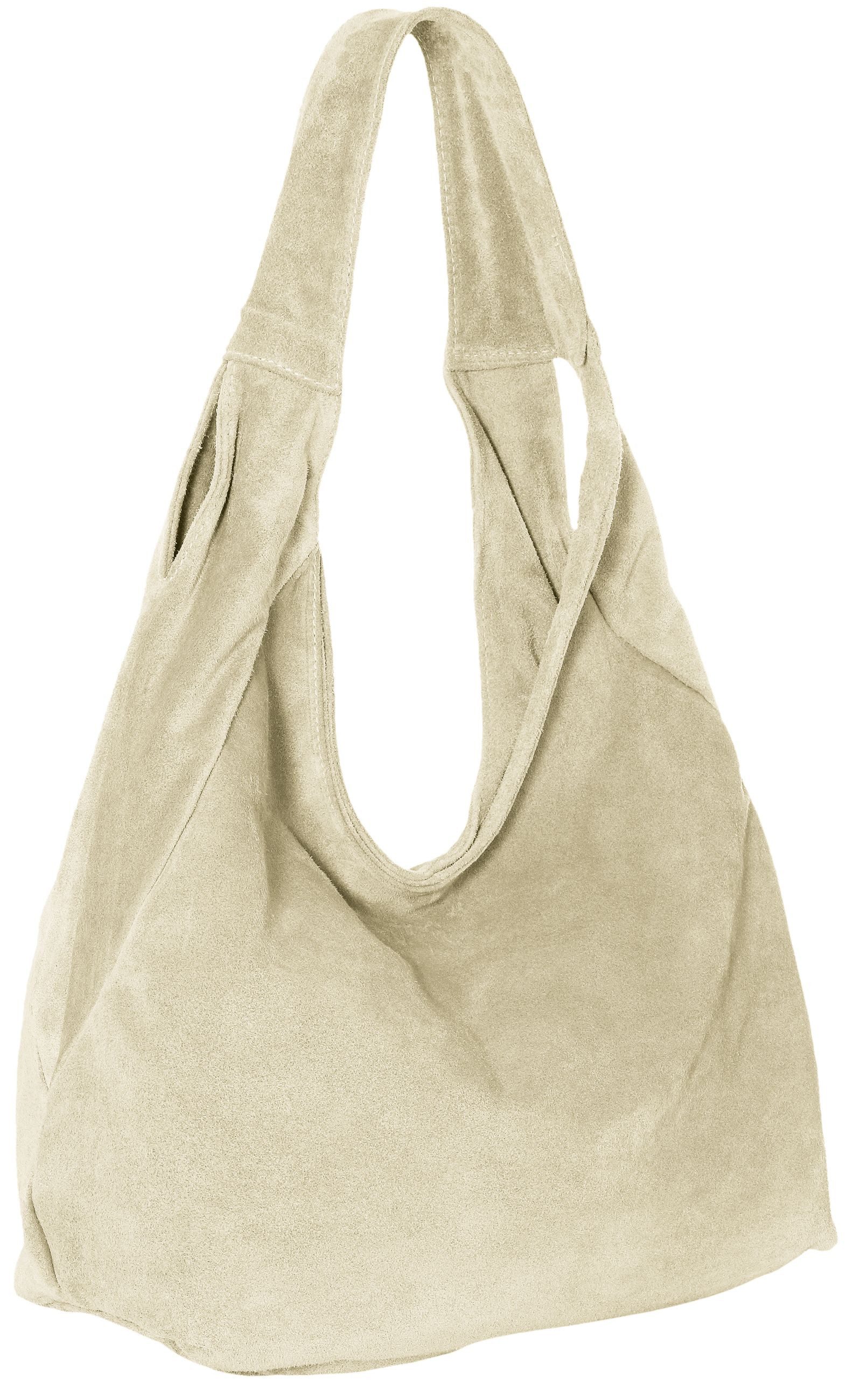 Caspar Schultertasche Große Damen Ledertasche Hobo günstig online kaufen