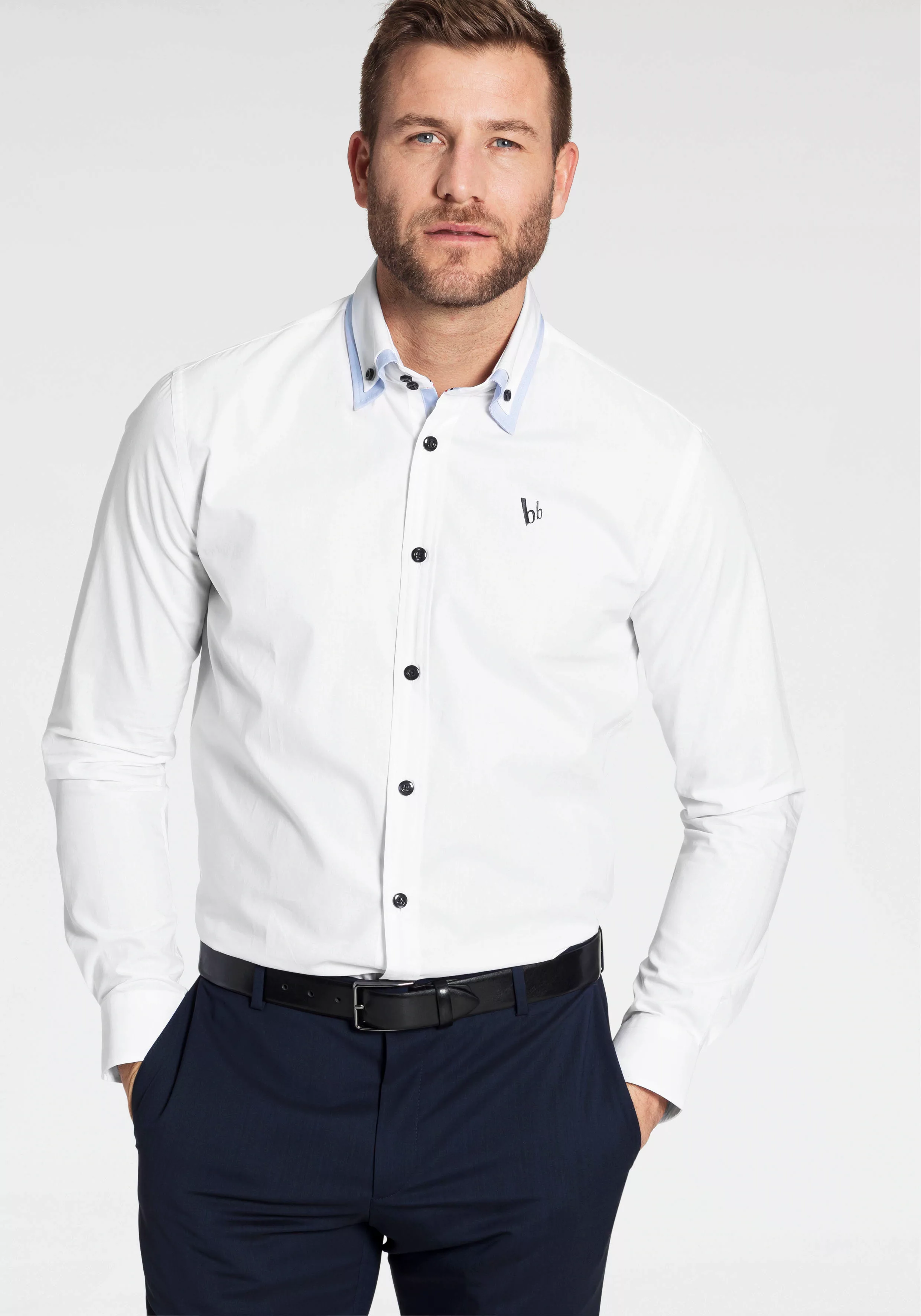 Bruno Banani Langarmhemd "Button-down-Kragen, das perfekte Hemd für viele A günstig online kaufen