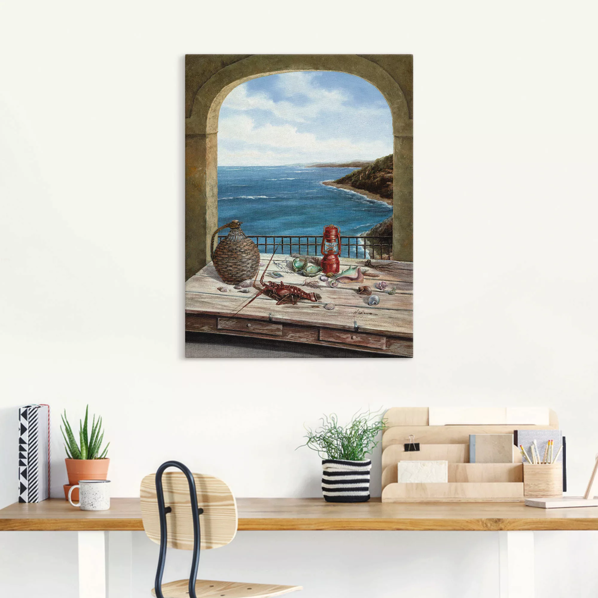 Artland Wandbild »Stillleben am Meer«, Fensterblick, (1 St.), als Alubild, günstig online kaufen