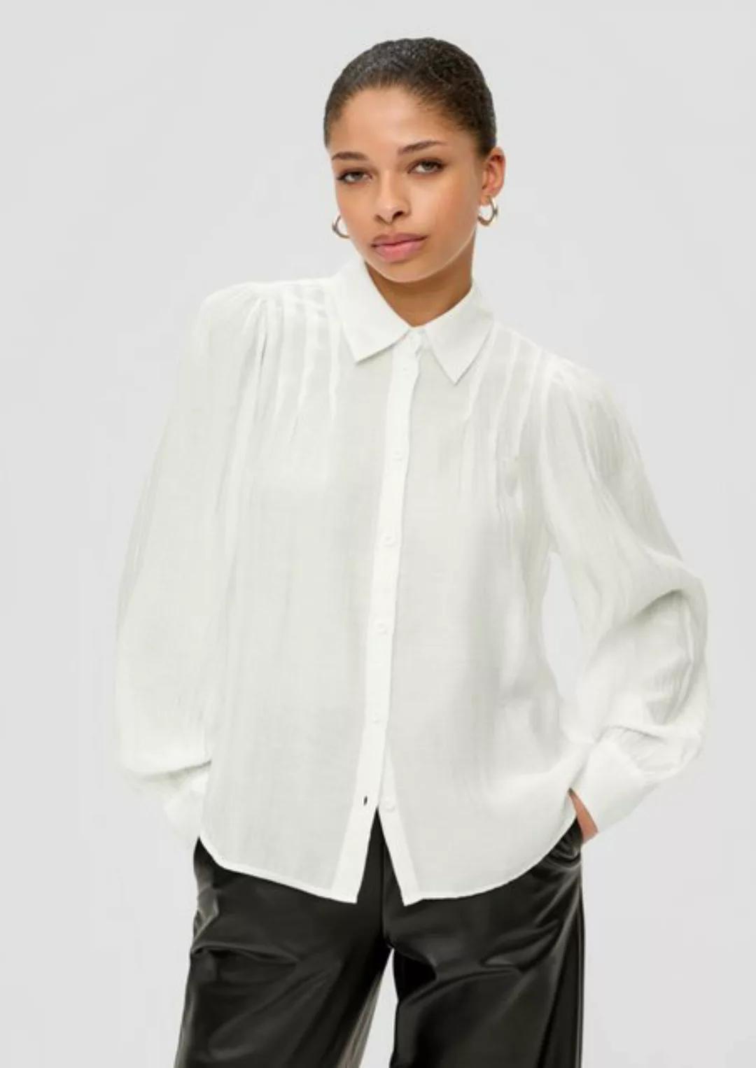 QS Langarmbluse Bluse mit Raffung günstig online kaufen