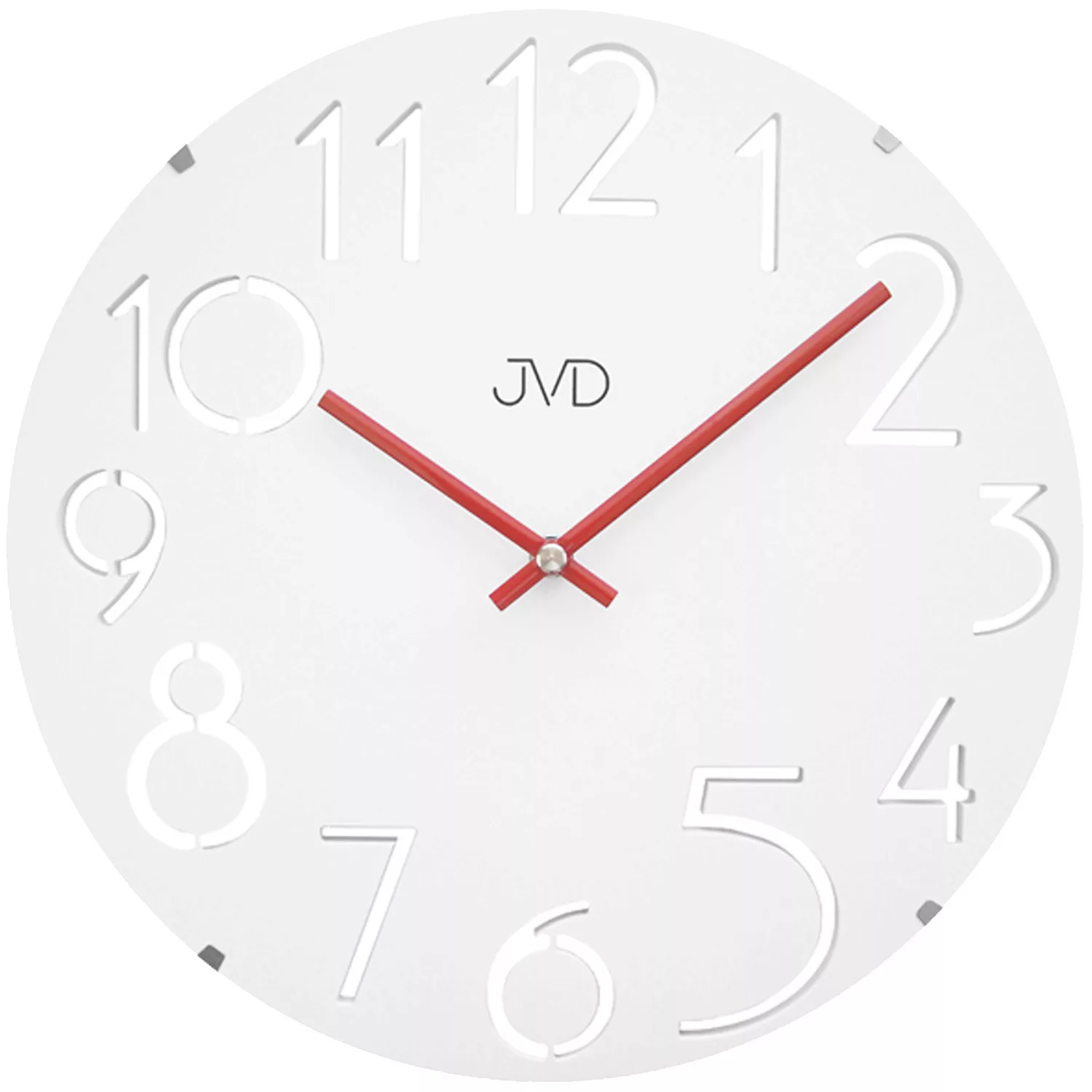 Jvd Ht076 Wanduhr Quarz Analog Weiß Rund Modern Glas günstig online kaufen