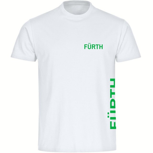 multifanshop T-Shirt Herren Fürth - Brust & Seite - Männer günstig online kaufen