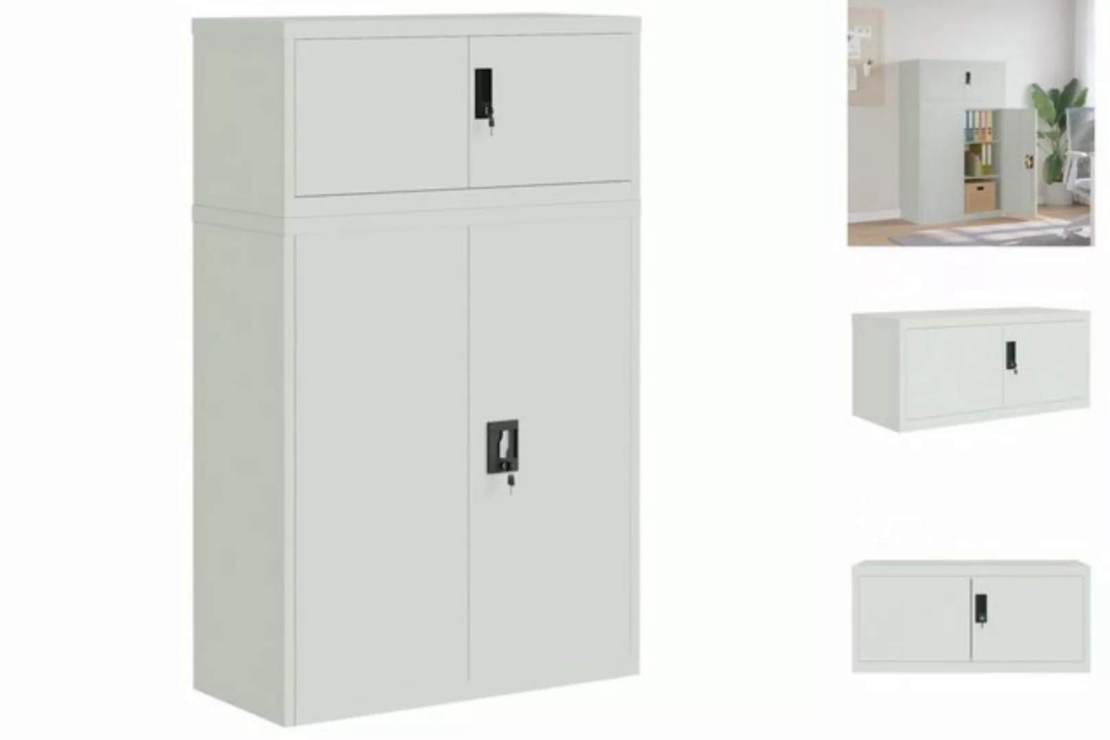 vidaXL Aktenschrank Aktenschrank Büroschrank Home Office Ablage Büro Hellgr günstig online kaufen